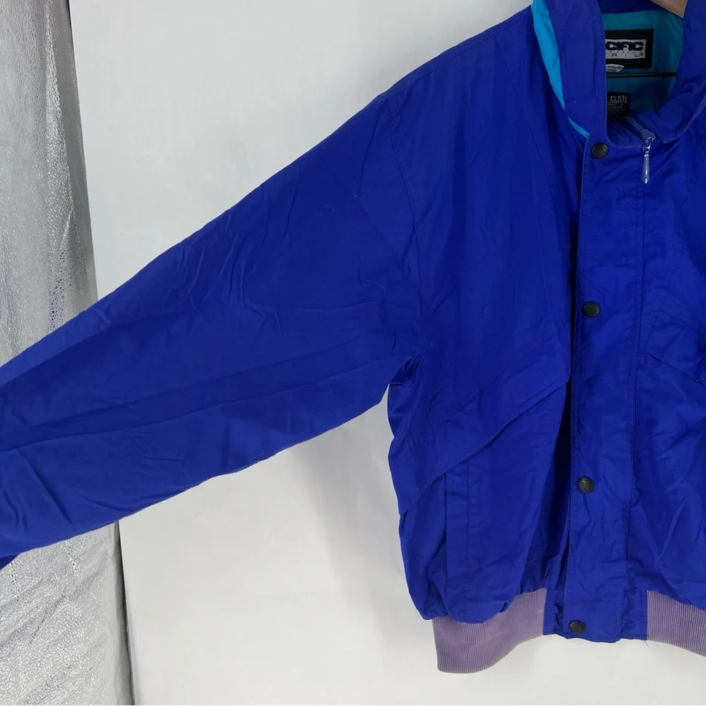 Pacific‎ Trail Vintage Barrier Cloth Jacket Blue Teal Windbreaker Men’s XL 90s